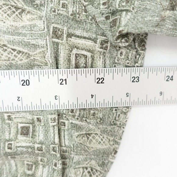 Woolrich Button-Up Shirt Men's Size Large Gray Short Sleeve Geometric Collared - Picture 4 of 7